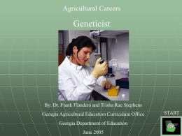 Becoming a Geneticist