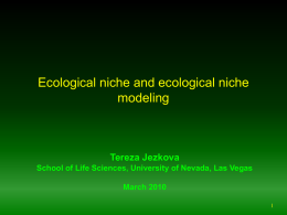 Ecological niche modeling