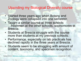 Upending my Bio 215 Biological Diversity course