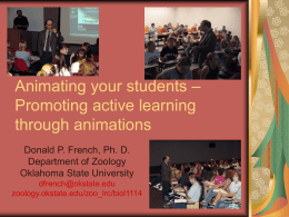 Promoting active learning through animations