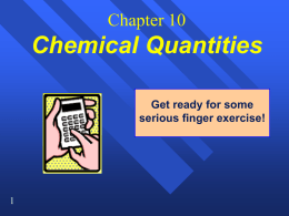 Chapter 10 Chemical Quantities - CNG Chemistry | Resources