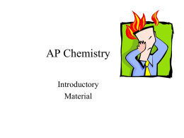 AP Chemistry