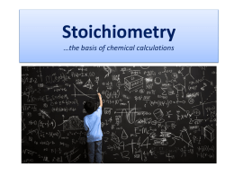 Stoichiometry …like a beautiful sunset on a serene lake – NOT!