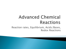 Advanced Chemical Reactions