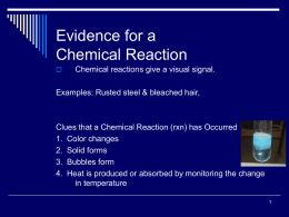 Chapter 5: Reaction Types