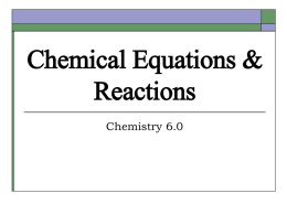 Chemical Equations and Thermo Powerpoint