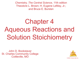 Chapter 4 - AP Chemistry with dr hart