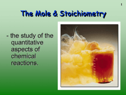 The Mole - EARJ Chemistry