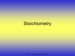 Stoichiometry - Teach-n-Learn-Chem