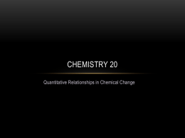 Chemistry 20 - Holy Cross Collegiate