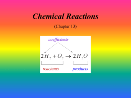 Chapter 13: Chemical Reactions