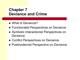 Chapter 6 Deviance and Crime