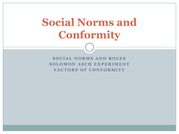 Social Norms and Conformity