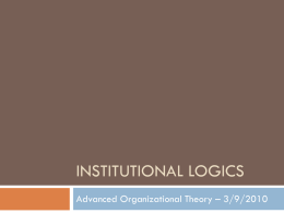 Institutional logics
