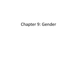 Chapter 9: Gender