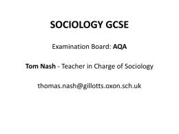 Sociology - Year 10 Information Evening (1)