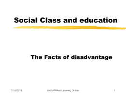 Social Class and education - Welcome to the Education Forum