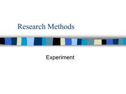 Research Methods - Washington State University