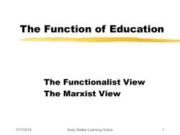 The Function of Education