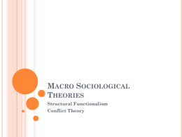 Macro Sociological Theories