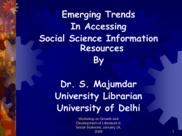 E-Resources in Social Sciences
