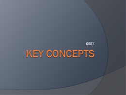 Key Concepts