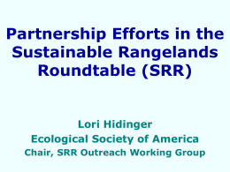 Partnership Efforts in the Sustainable Rangelands