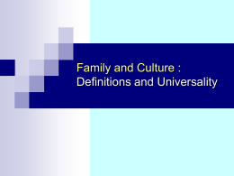 Family Chapter 1: Introduction
