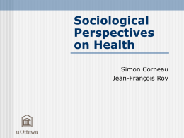Sociological Perspectives on Health