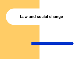 Law as an instrument of change