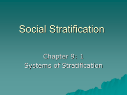 Social Stratification - Cinnaminson Public Schools