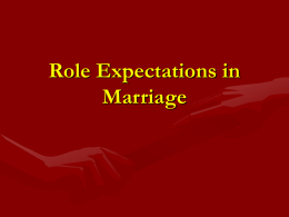 Role Expectations in Marriage
