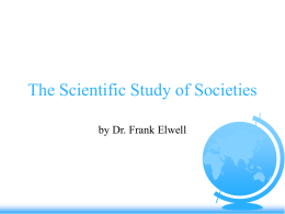 The Scientific Study of Societies