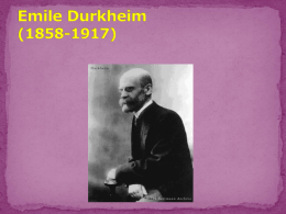 Durkheim`s Ideas