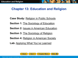 Education and Religion - Boyd County Public Schools