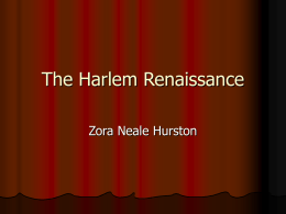 Harlem Renaissance - Hurston