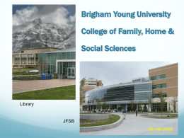 Soc Grad Program Info 3 23 11 - BYU Sociology