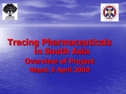 1. Tracing Pharmaceuticals in South Asia