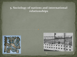 5. Sociology of nations and international relationships
