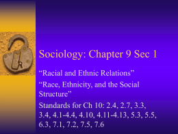 Sociology Chapter 9 Notes