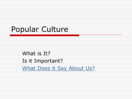 W13 - Popular Culture