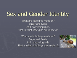 Sex and Gender Identity