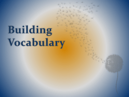 Building Vocabulary for wiki