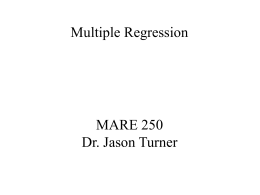 Multiple Regression Lecture