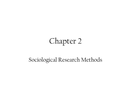 Sociology Terms * Chapter 2