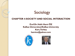 chapter 4-society and social interaction