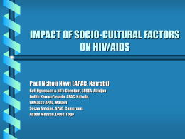 impact of socio-cultural factors on hiv/aids