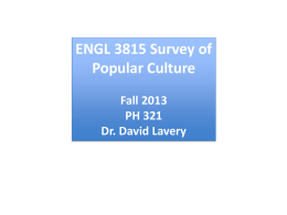 Survey of Popular Culture