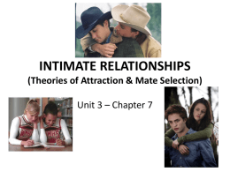 INTIMATE RELATIONSHIPS