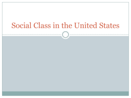Social Class in the United States